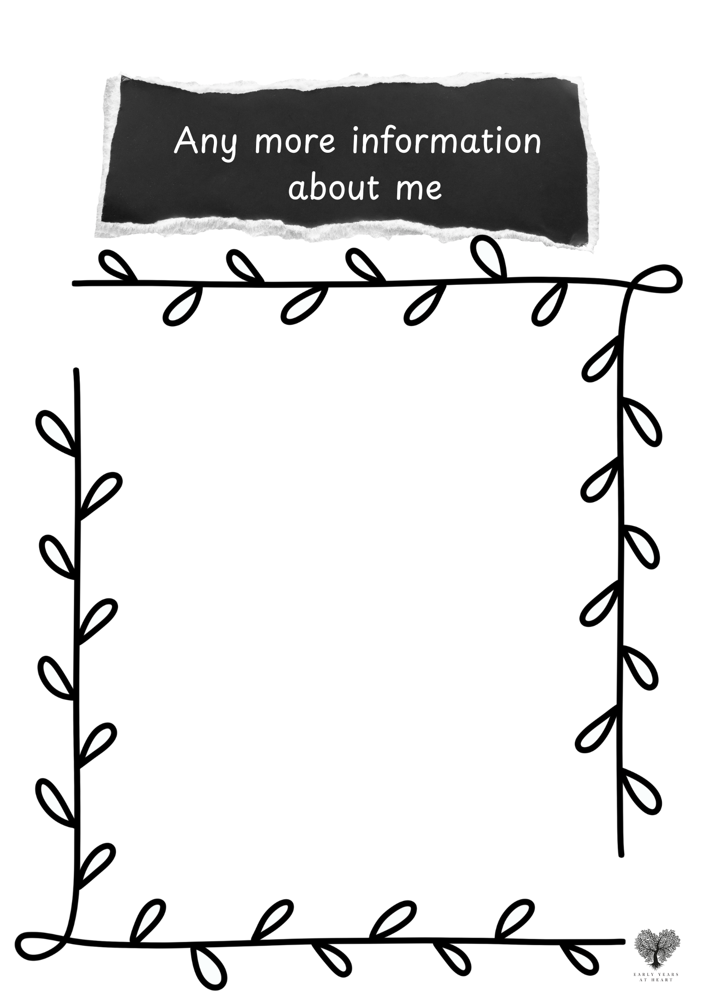 All About Me Booklet