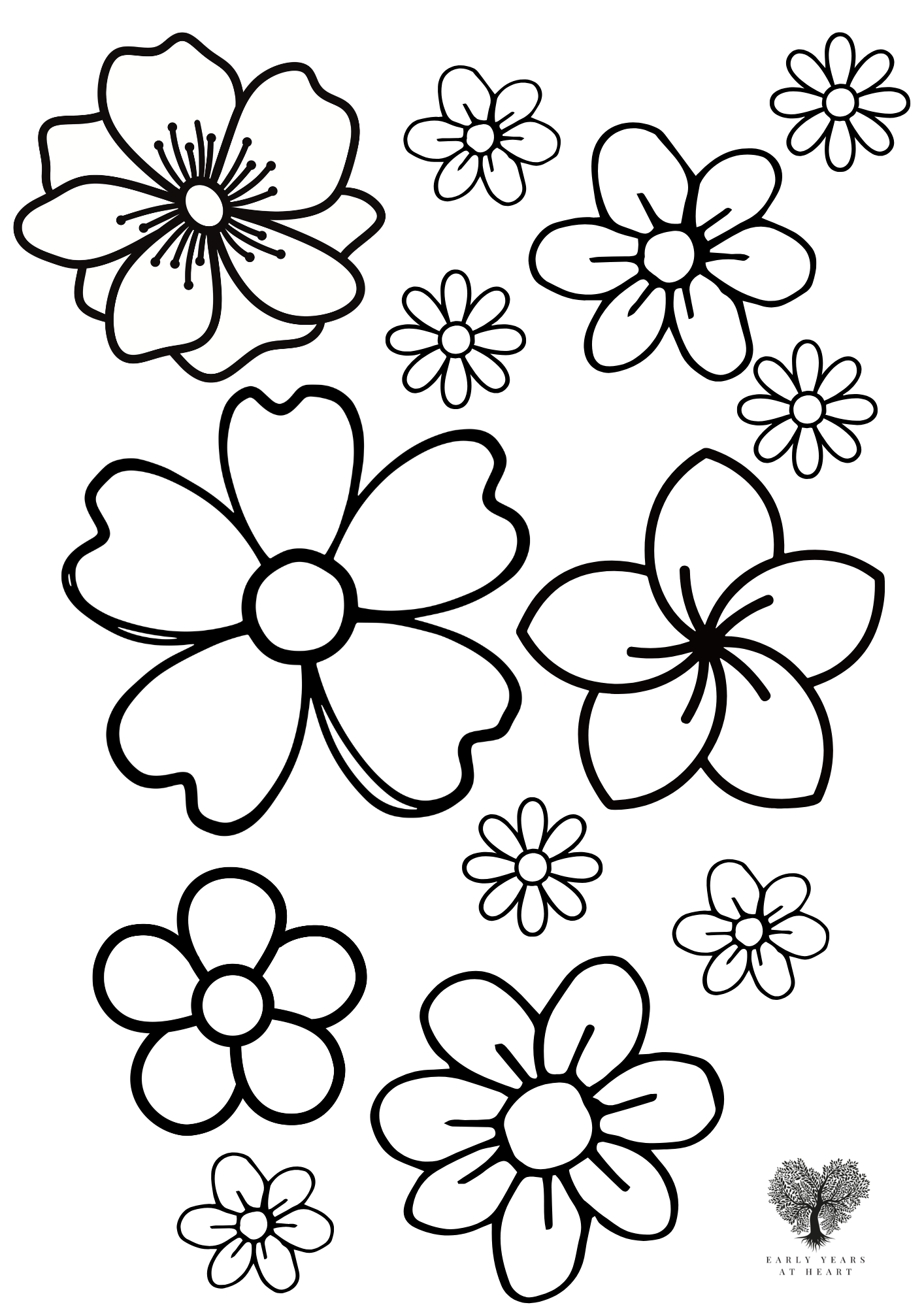 Fine Motor Sheet (Flowers)