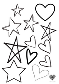 Fine Motor Sheet (Hearts and Stars)