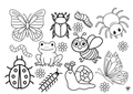 Minibeast Colouring Sheet